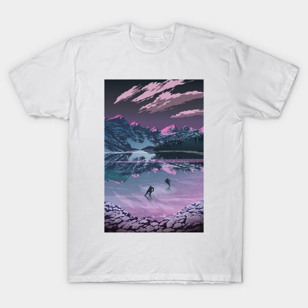 Scenic sunset hockey T-Shirt by SFDesignstudio